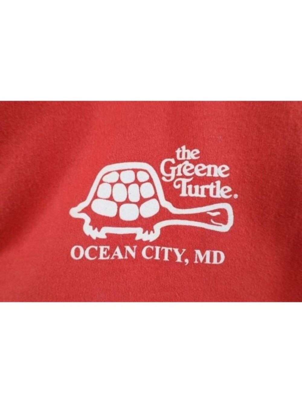 Vtg Y2K Womens Large The Greene Turtle Sports Bar Ocean City Sweatshirt Salmon - Picture 5 of 12